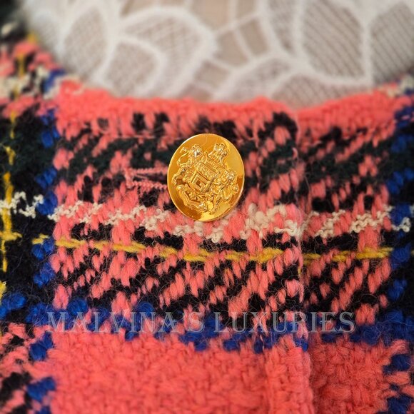 GUCCI JACKET WOOL TARTAN CHECK BOUCLE BLAZER - Picture 14 of 16